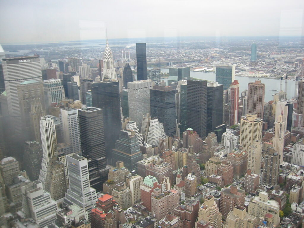 New-York en haut de l'Empire State Building
